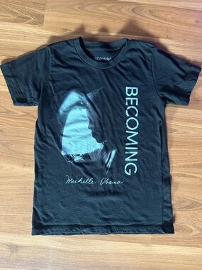 Becoming Michelle Obama Kids Short Sleeve Tee in black